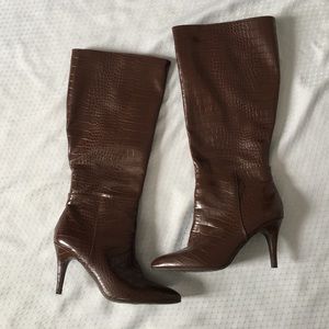 Brown knee hi boots